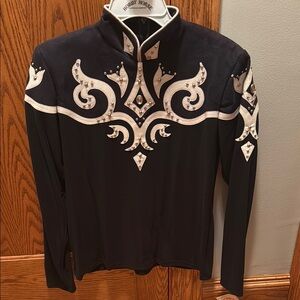Hobby Horse Black Embellished Western Shirt